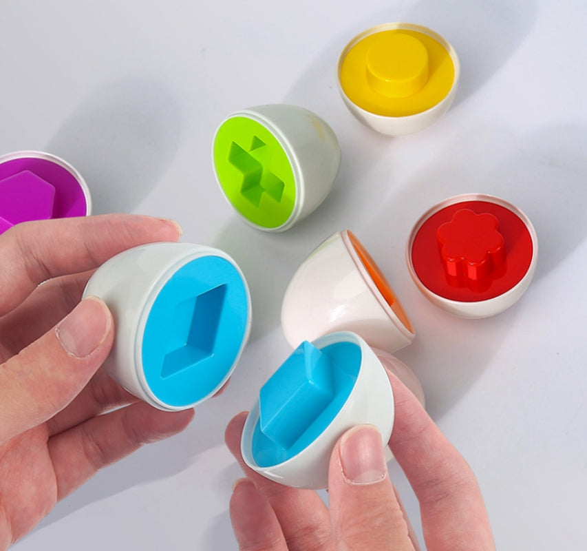 Montessori shapes and colors eggs