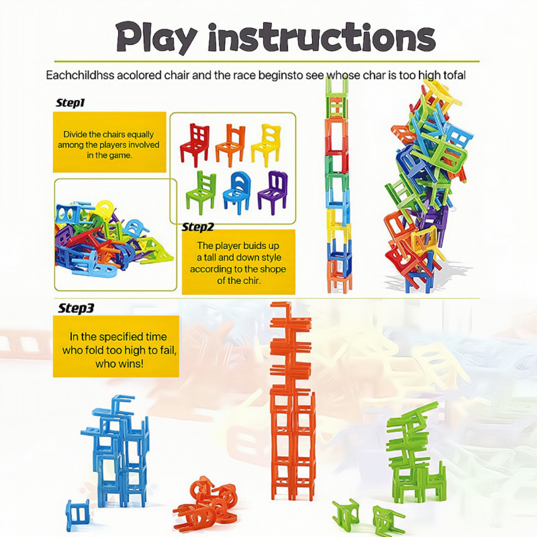 Montessori Chair Stacking Game