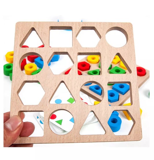 Wooden Toy for Hand-Eye Coordination Development – Learning Shapes