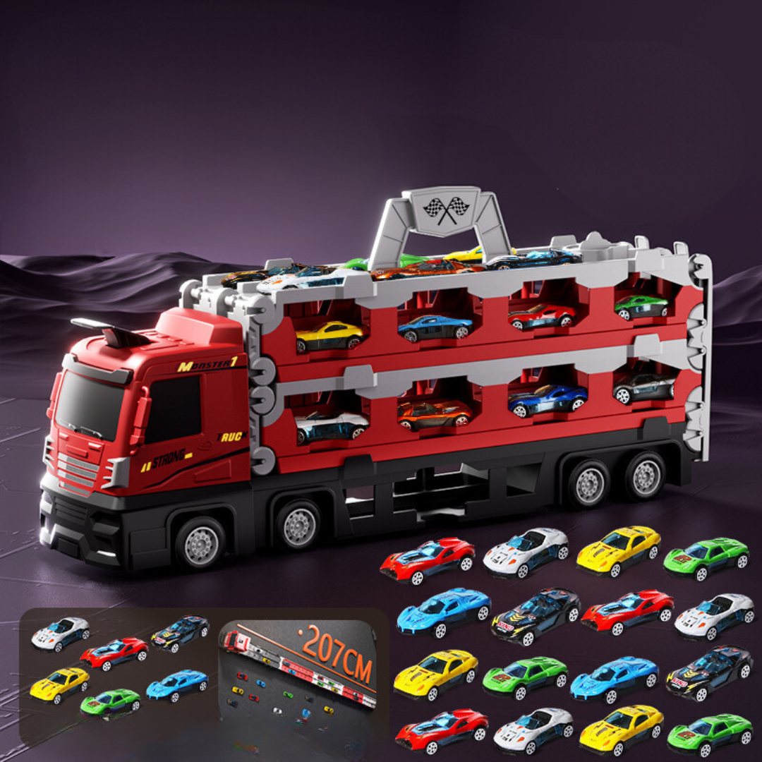 2-in-1 Foldable Truck Race Track