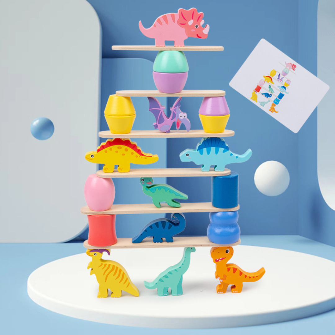 Montessori Dinosaur Stacking Game