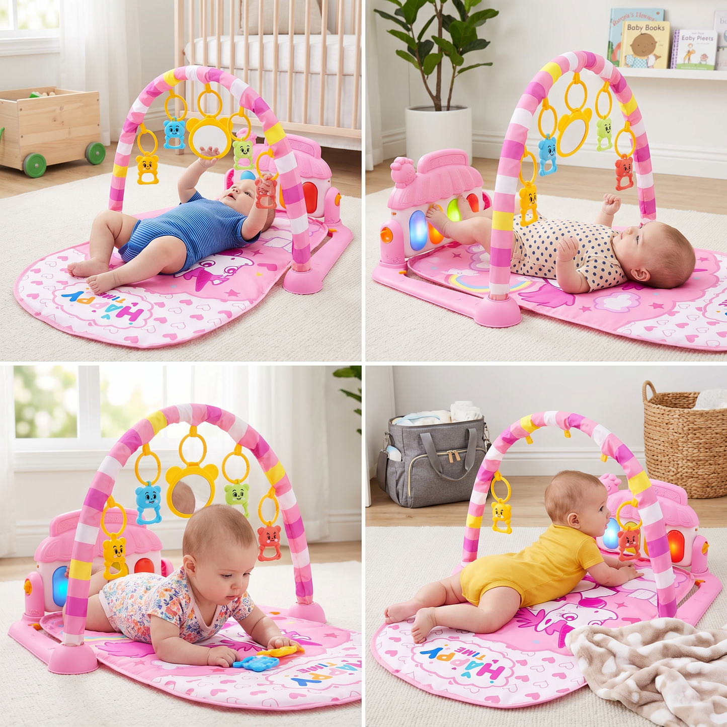 Baby Music Play Gym with Piano– Interactive Sensory Activity Mat (0–24 Months)