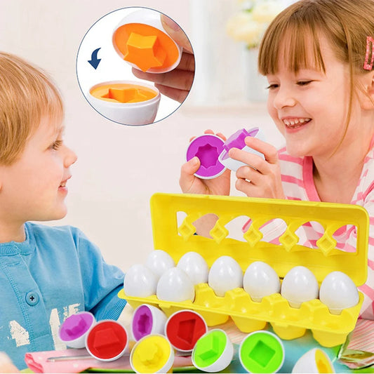 Montessori shapes and colors eggs