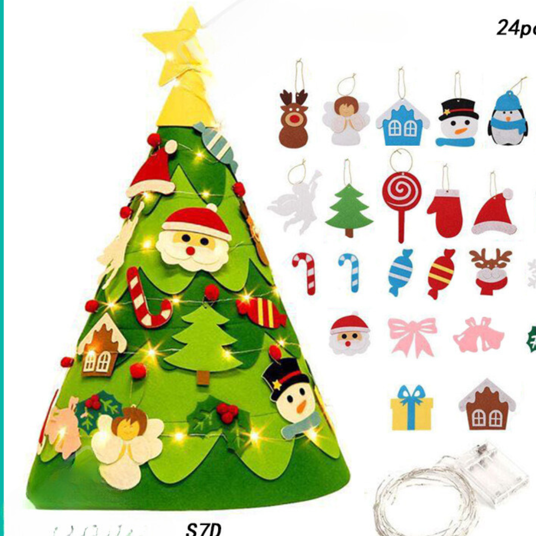 ChristmasFelt - Montessori 3D Felt Christmas Tree