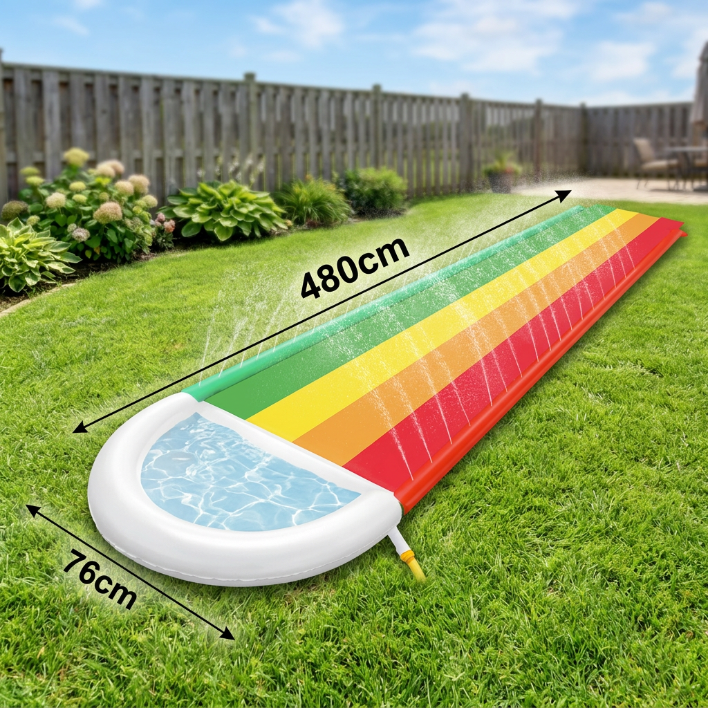 Rainbow Water Slide – Inflatable Outdoor Slide for Kids & Family