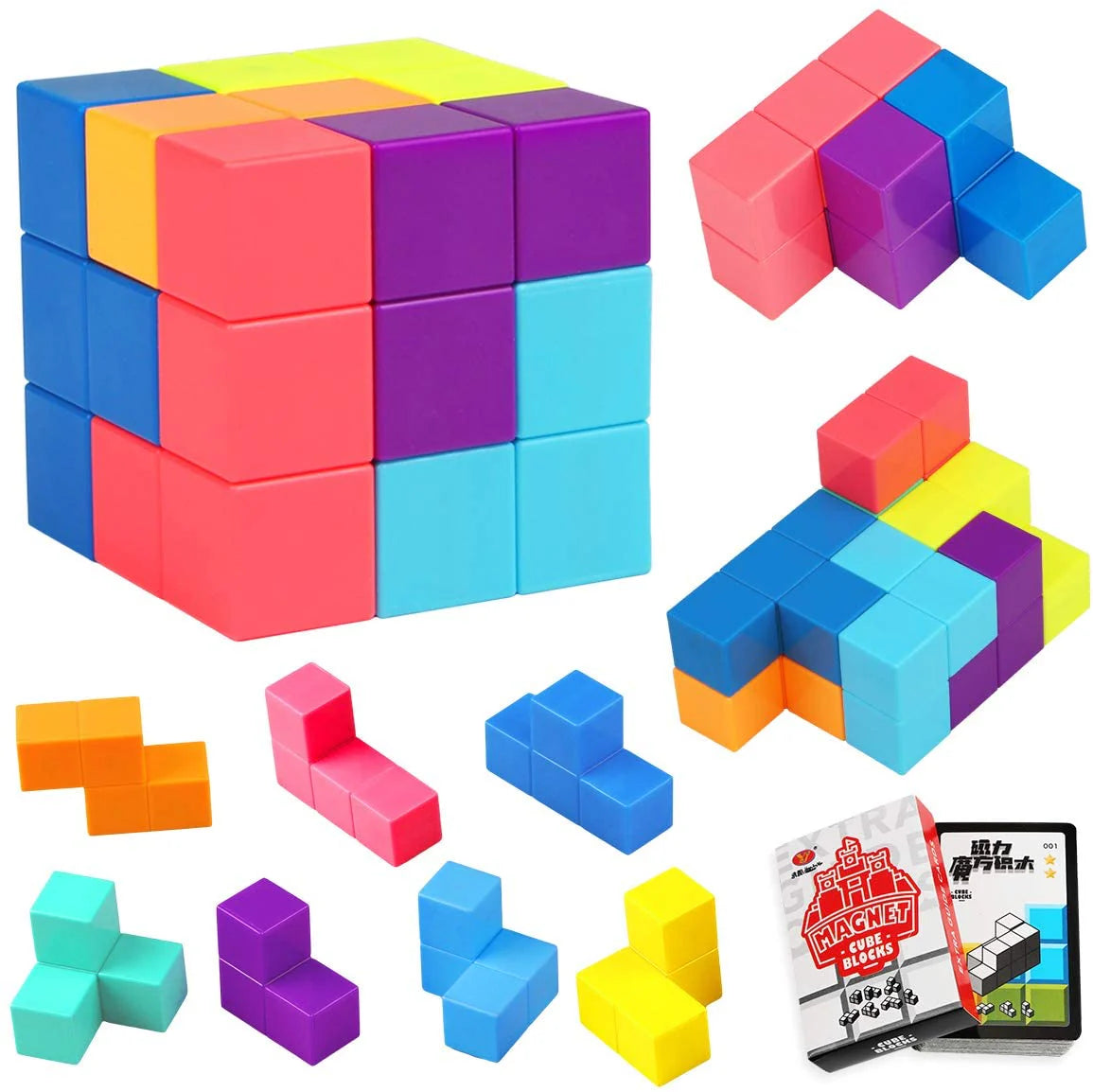 Magnetic Brain Builder for Kids – Creative Puzzle Cube