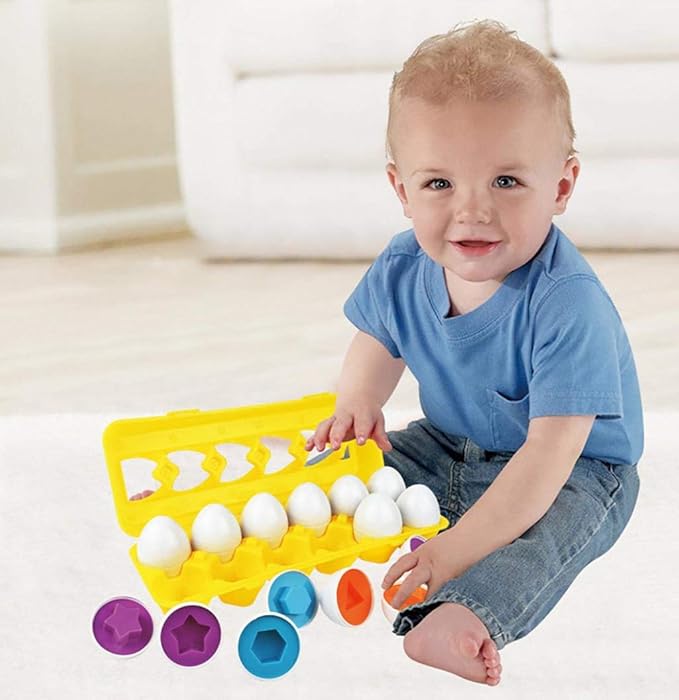 Montessori shapes and colors eggs