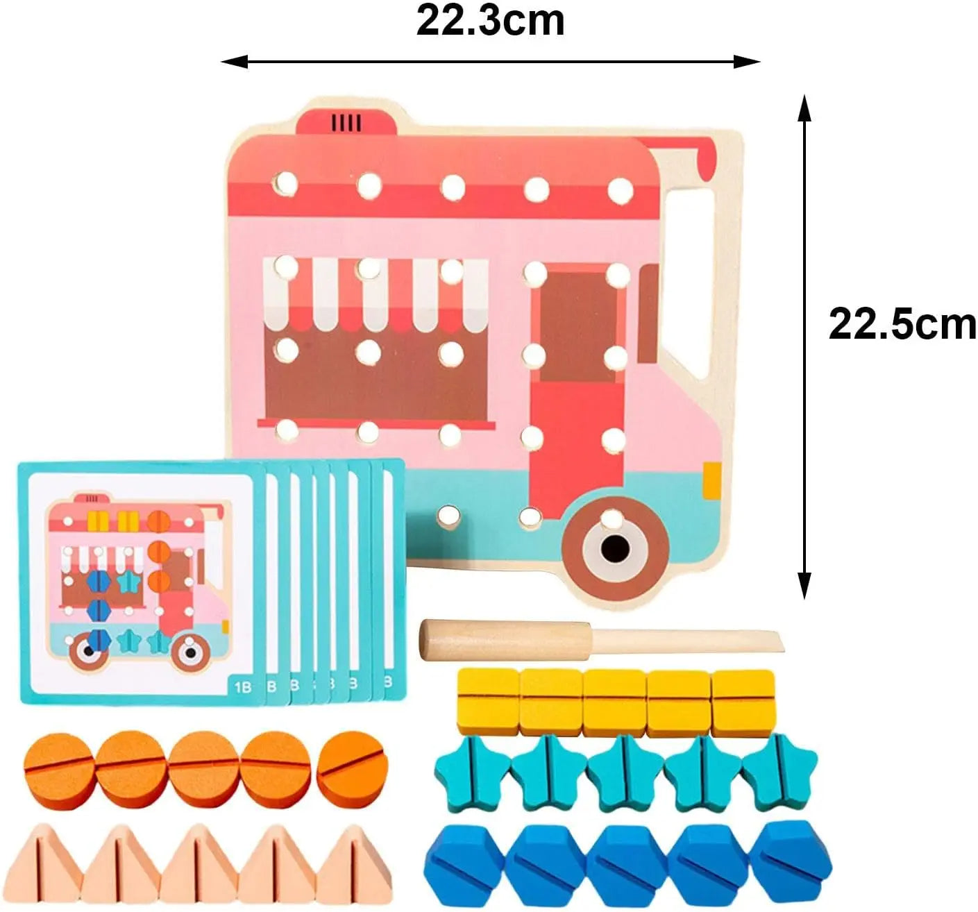 Montessori Color Screw Bear Board for Little Handymen