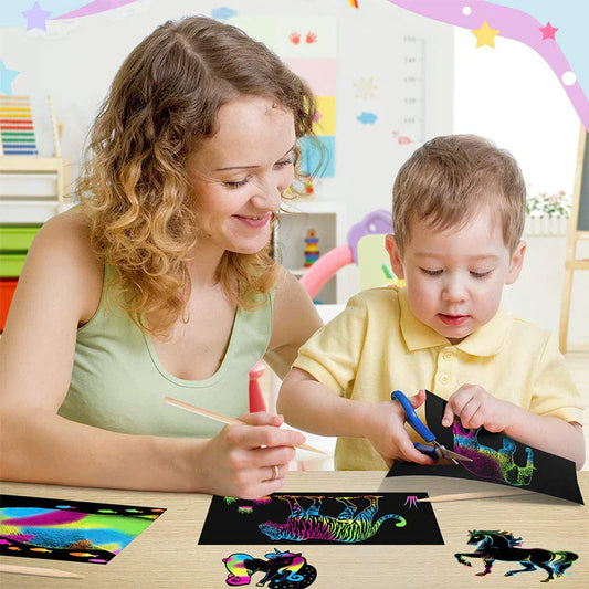 Scratch Art Rainbow Cards