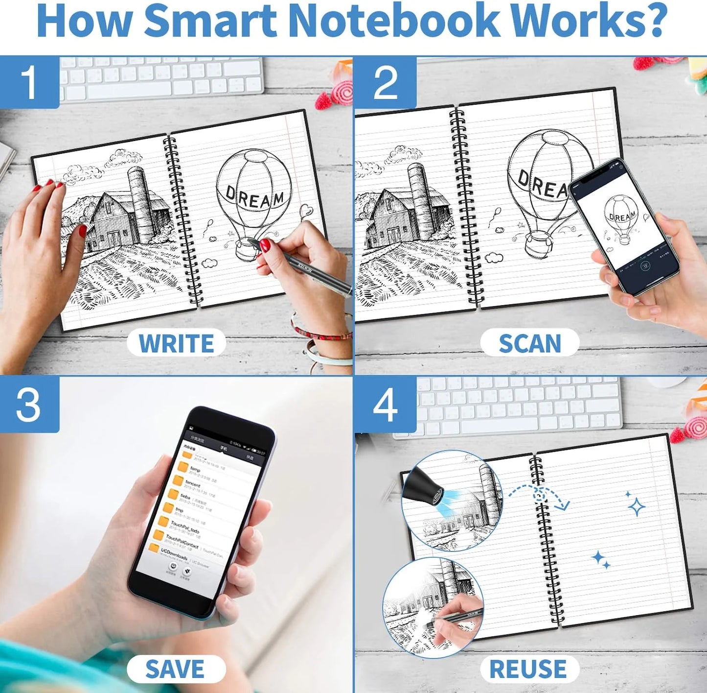 EcoNote - Reusable Notebook for Sustainable Writing