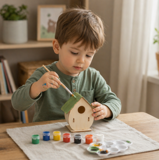 Colorful DIY Wooden Birdhouse Kit for Kids – Paint & Craft Set