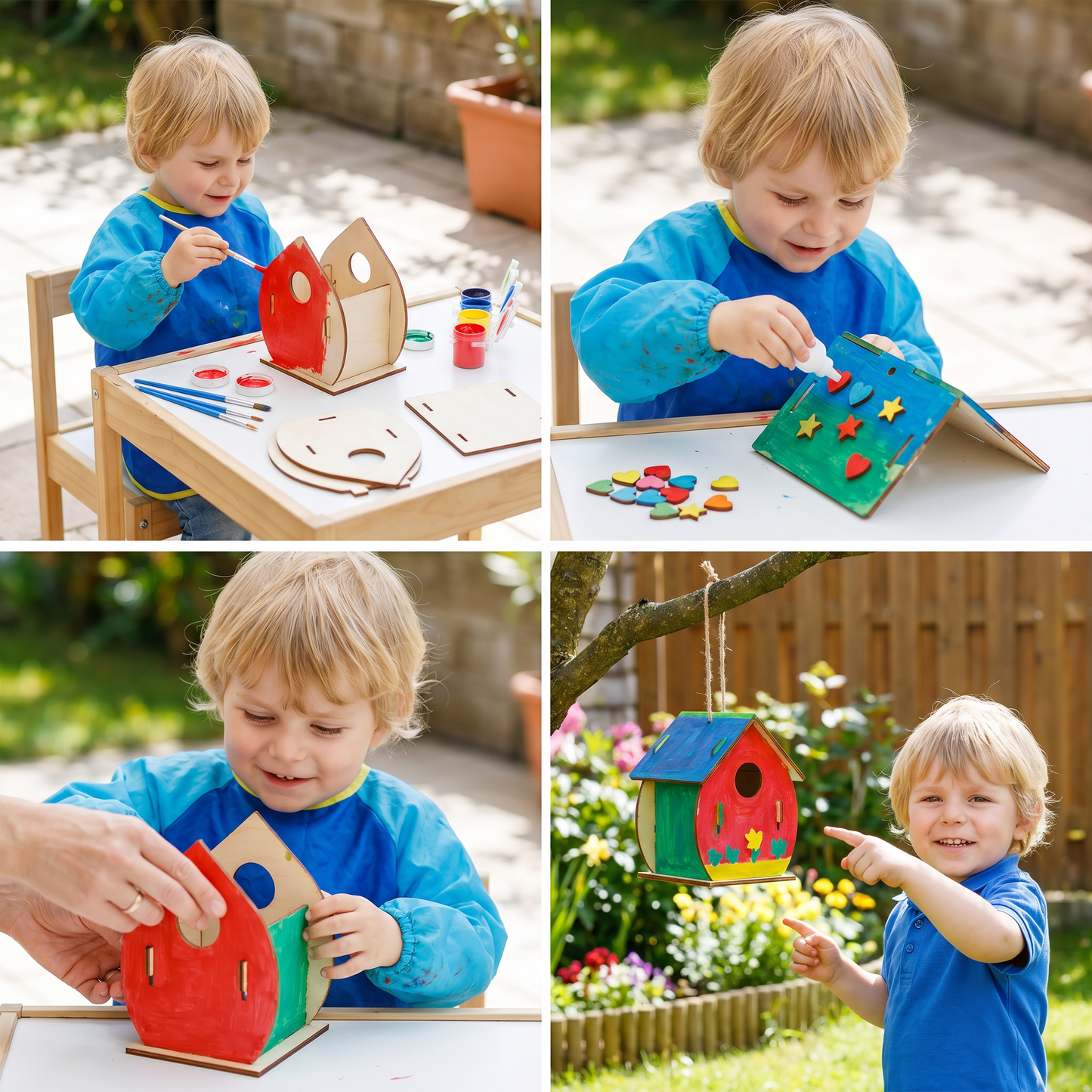 Colorful DIY Wooden Birdhouse Kit for Kids – Paint & Craft Set