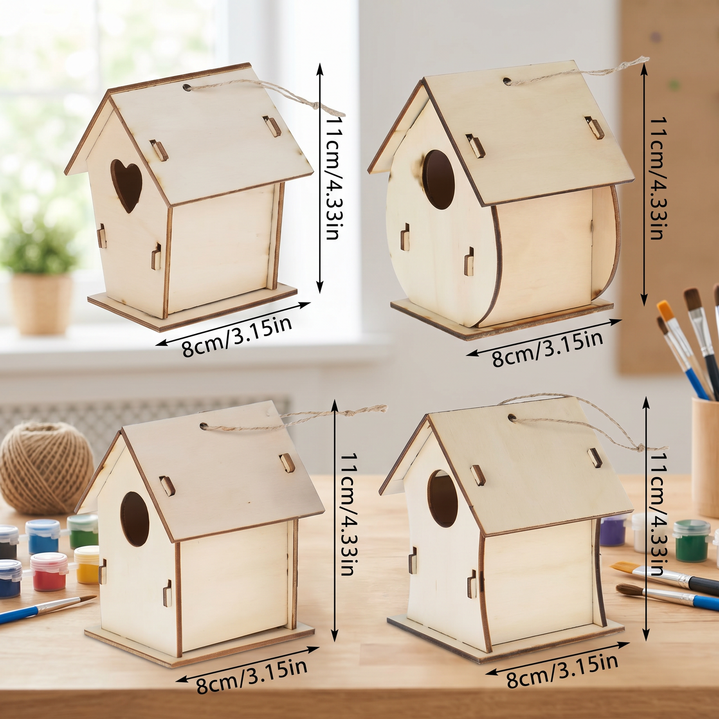 Colorful DIY Wooden Birdhouse Kit for Kids – Paint & Craft Set