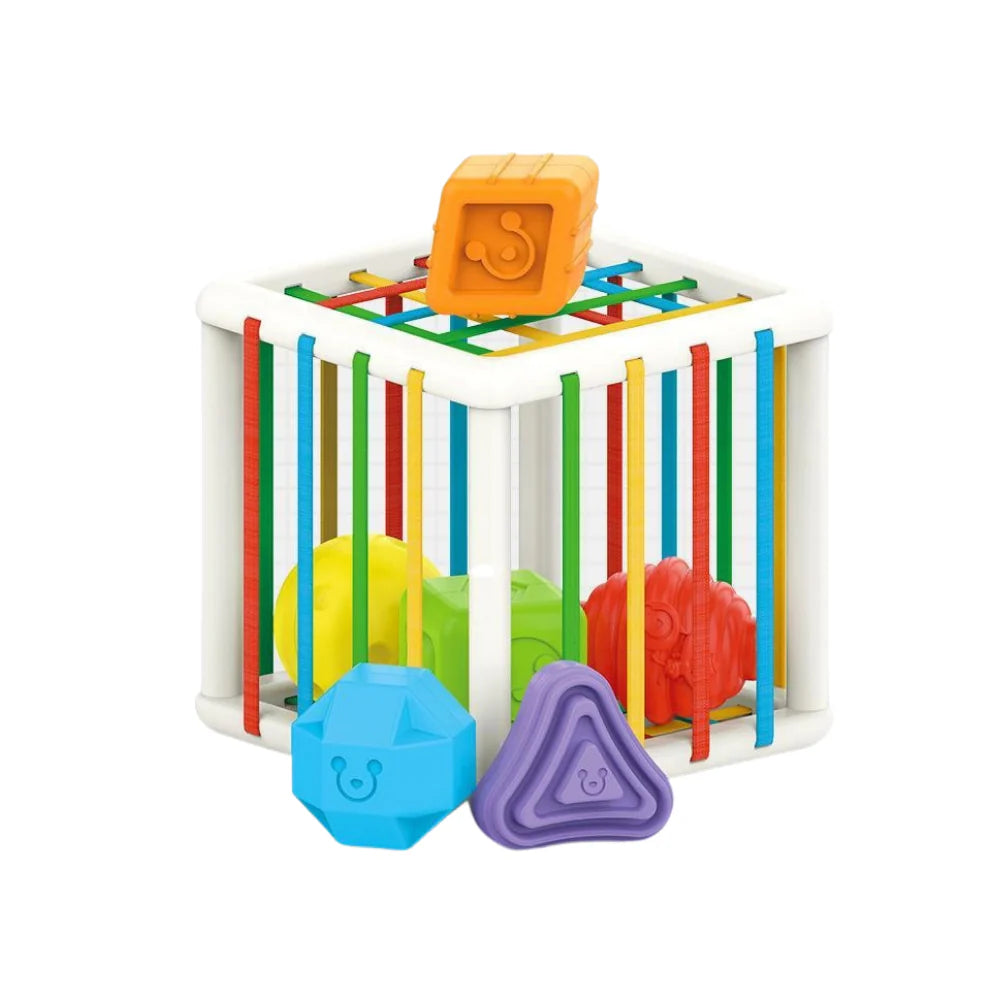 Wooden Shape Sorting Cube - Educational Toy for Kids