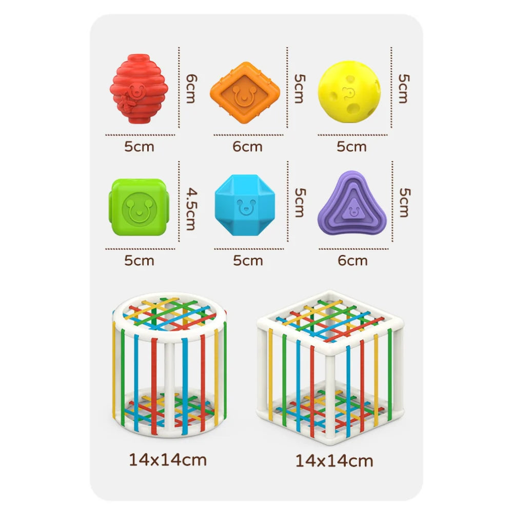 Wooden Shape Sorting Cube - Educational Toy for Kids