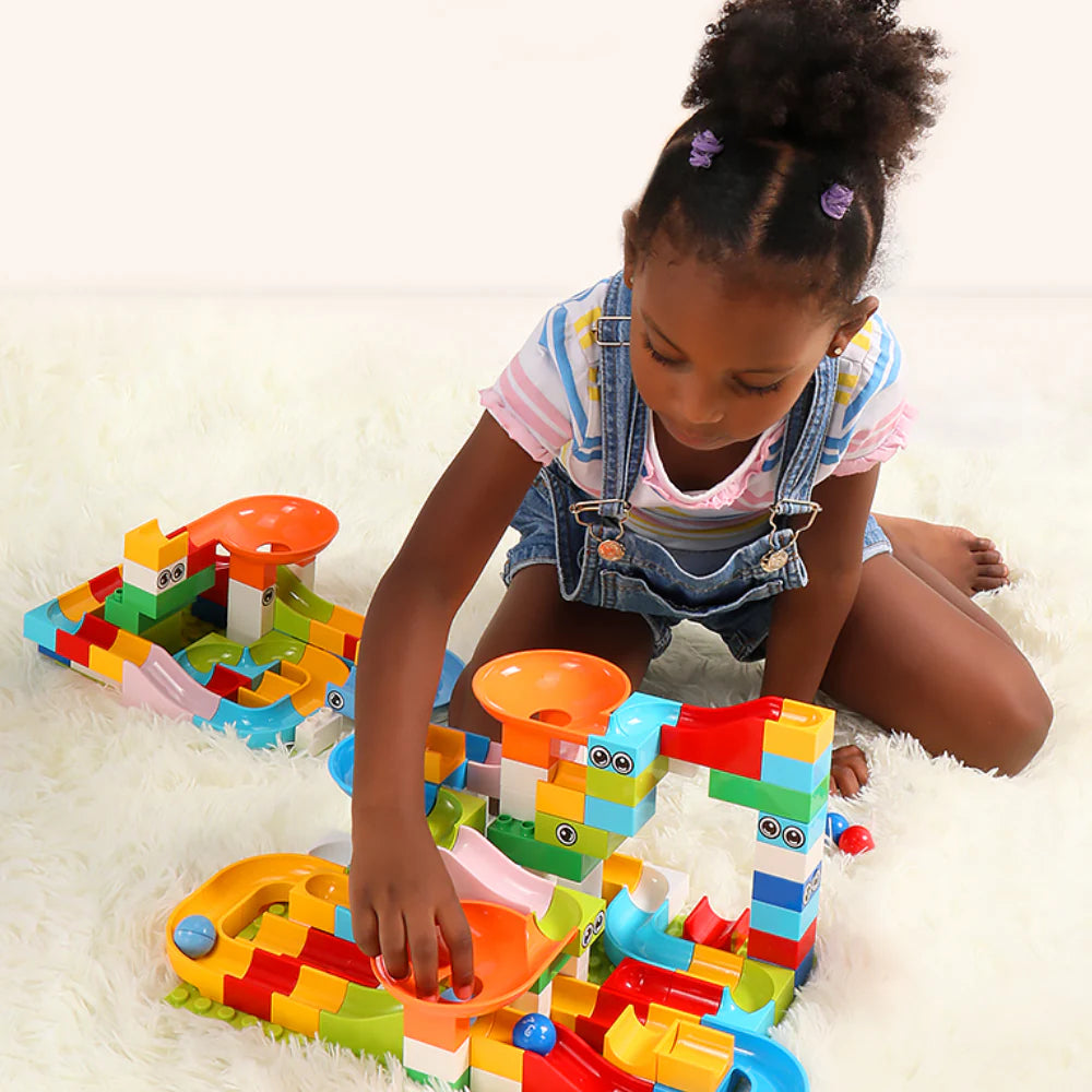 Marble Race Track Builder – Create Your Own Racing Track with Building Blocks