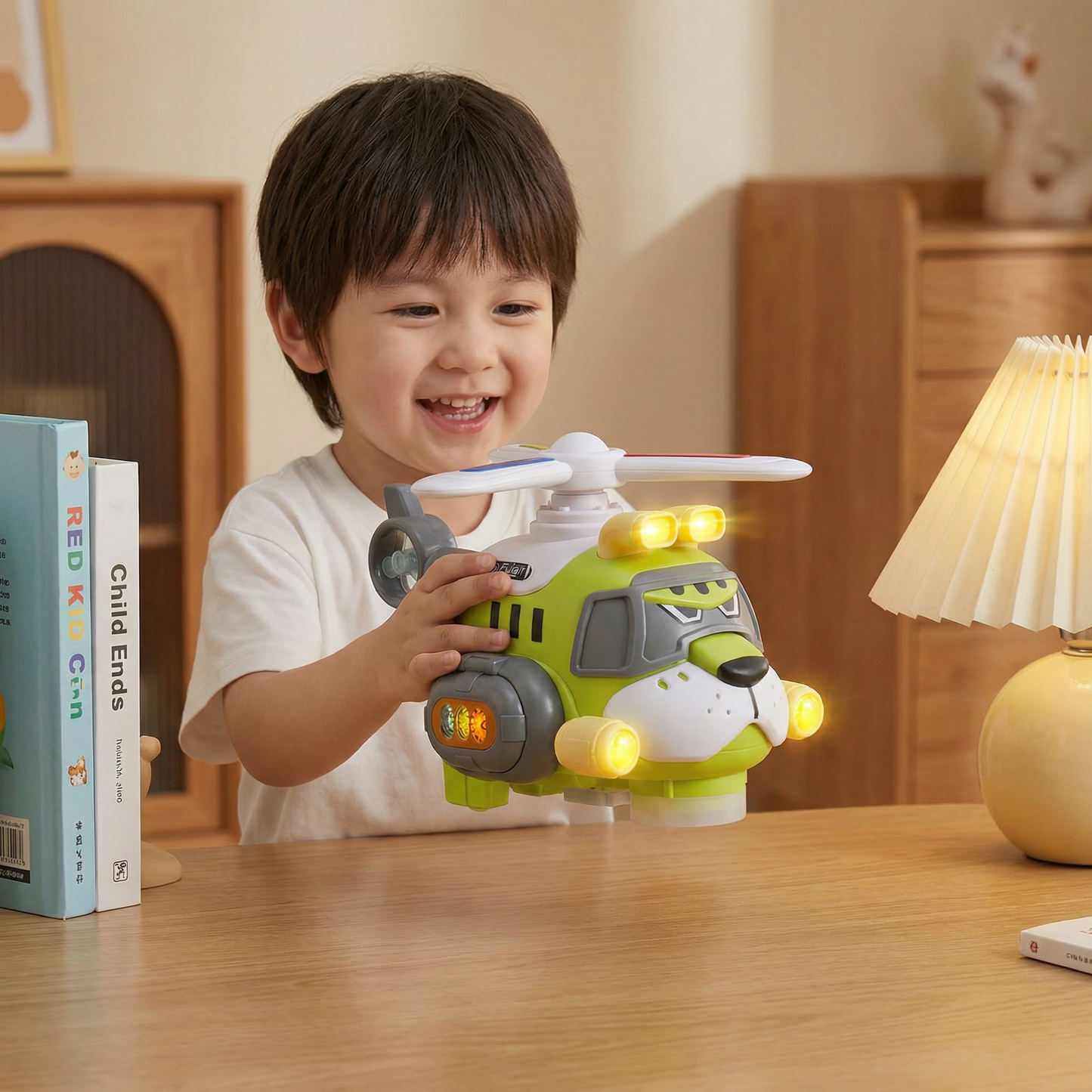 Funny Tiger Airplane Toy – 360° Rotating Kids Toy with Lights & Sound