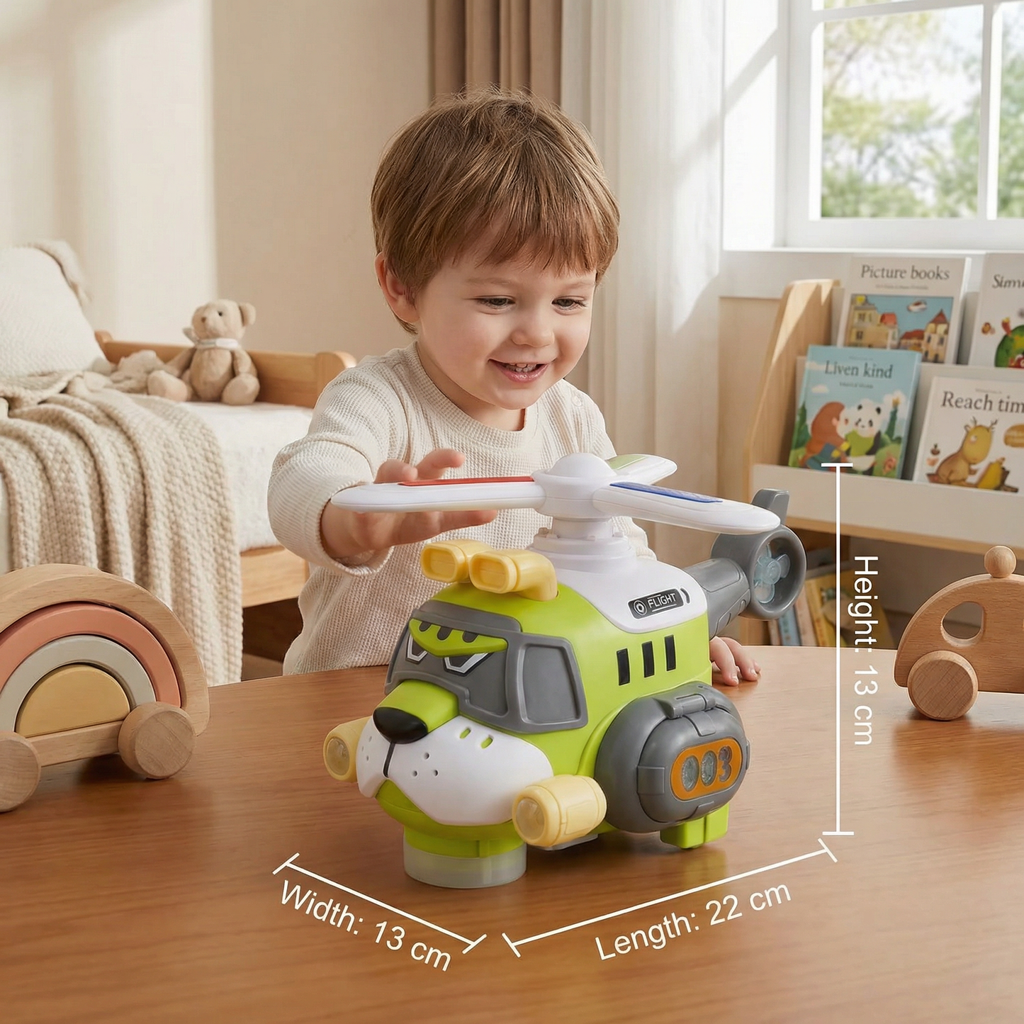 Funny Tiger Airplane Toy – 360° Rotating Kids Toy with Lights & Sound