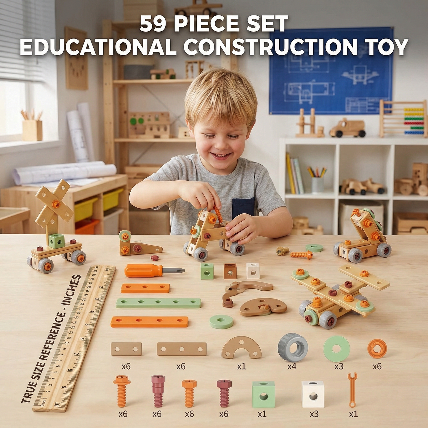 Kids Tool Set for Building & Fixing – Educational Construction Toy