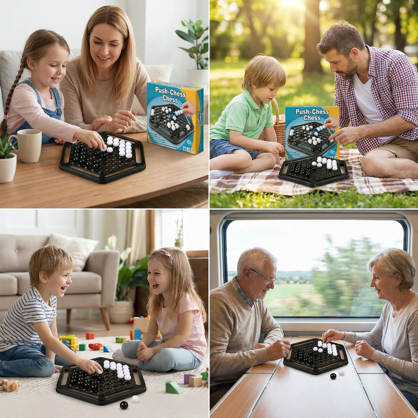 Push-Chess Family Strategy Game – Interactive Logic & Thinking Game for Kids