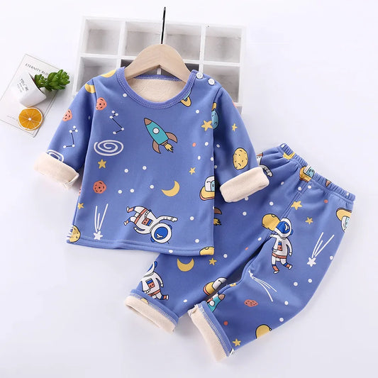 Cozy Cartoon Fleece Pajama for Kids