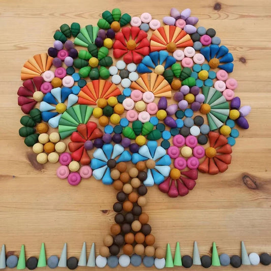 Rainbow Blocks - Wooden Building Bricks