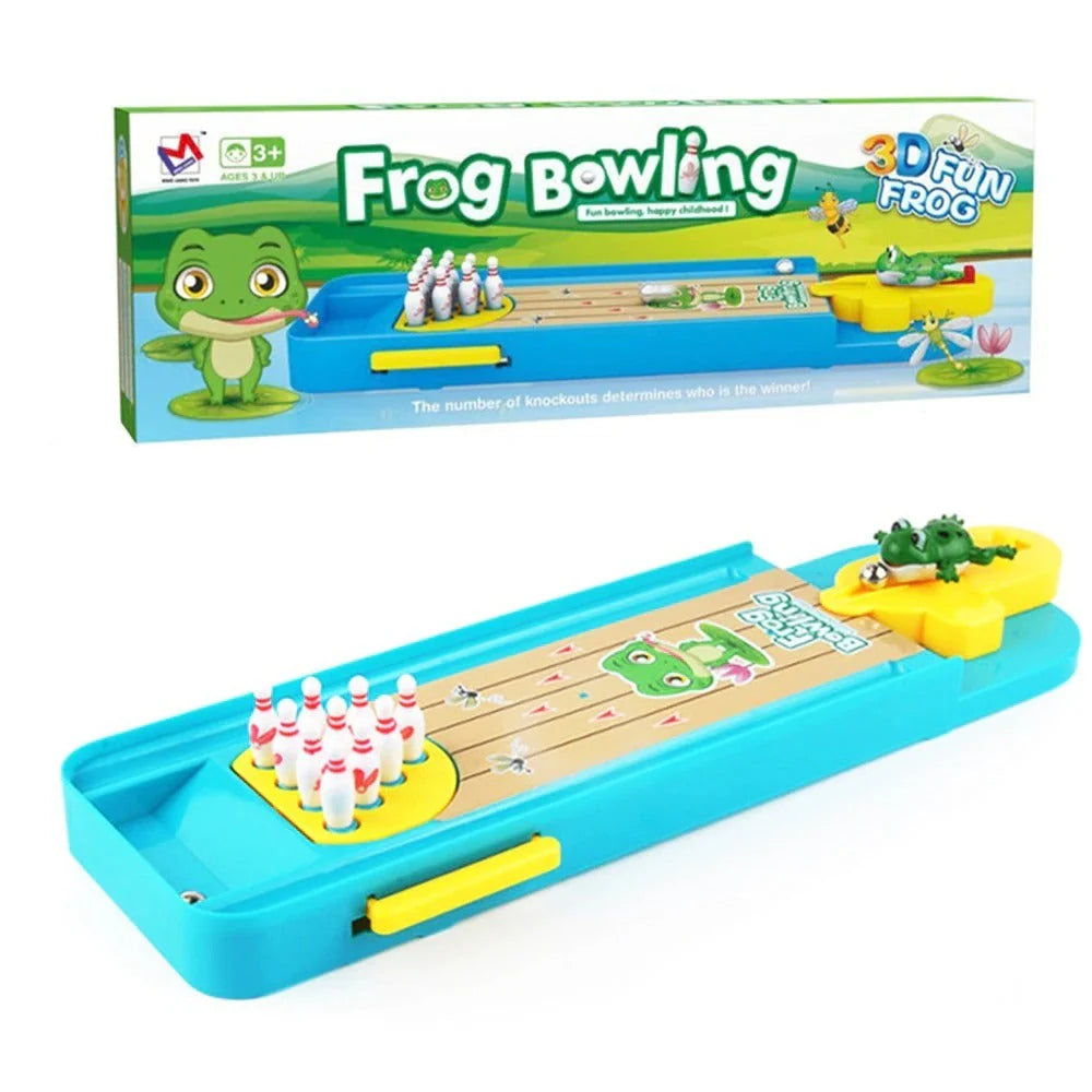 Jumping Frog Bowling Alley - Promotes Motor Skills - Mini Bowling Alley