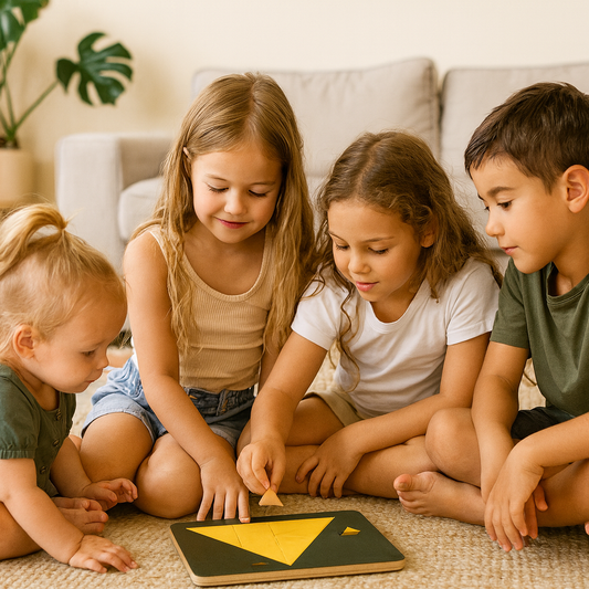 Wooden Tangram puzzle game