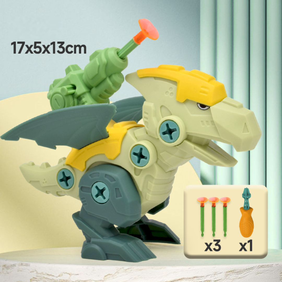 Dinosaur Screw Set with Suction Cup Cannon