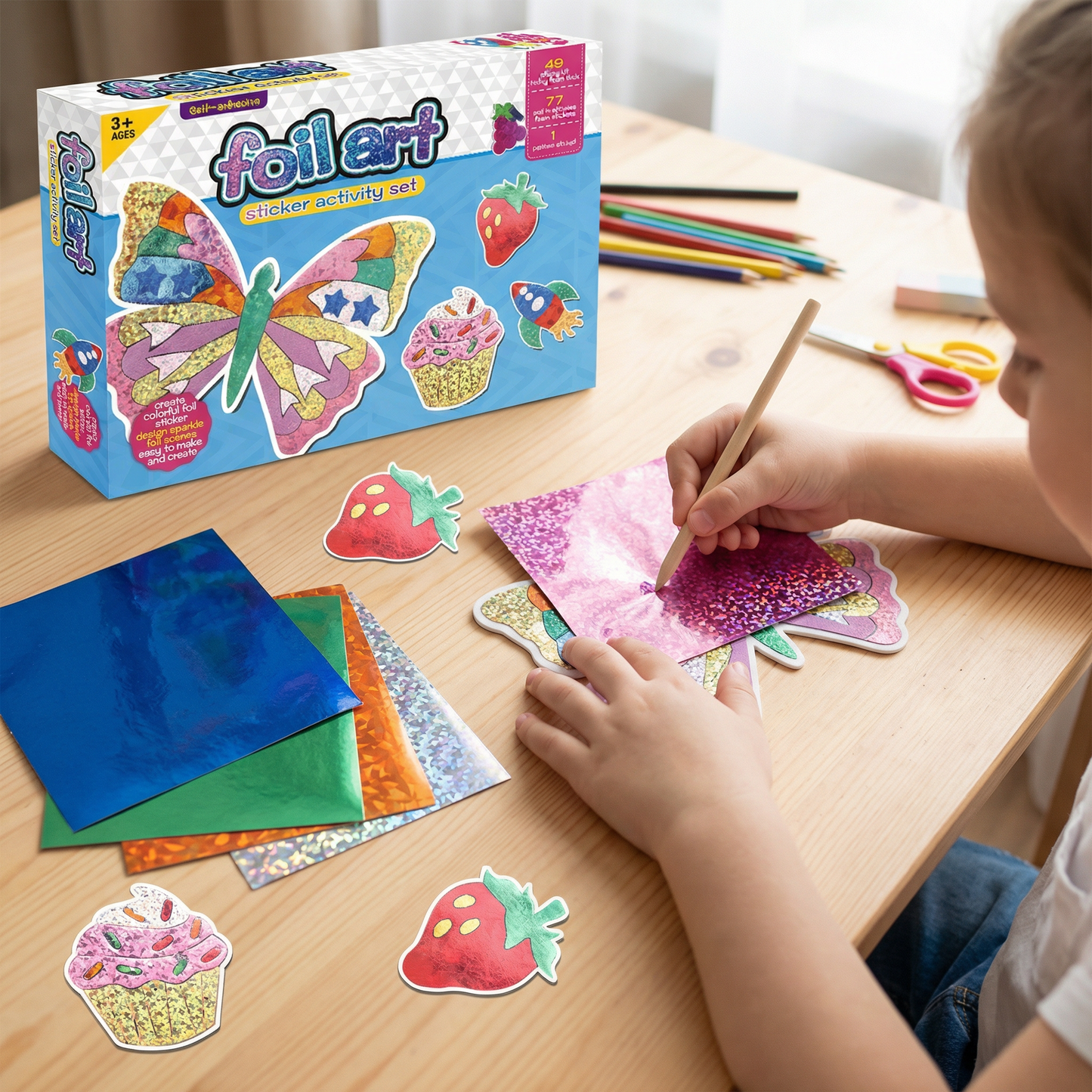 Foil Art Craft Kit for Kids – Mess-Free Creative Fun