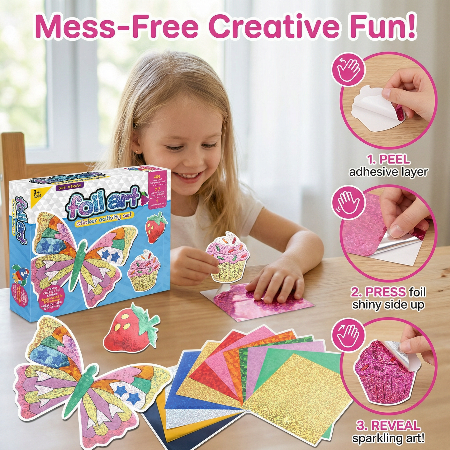 Foil Art Craft Kit for Kids – Mess-Free Creative Fun