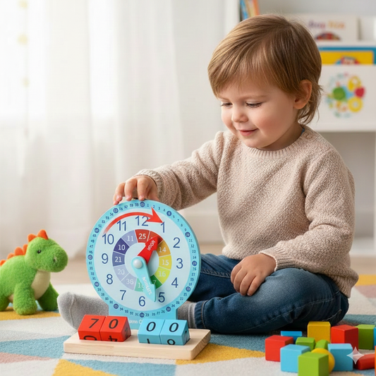 Educational Montessori clock & time learning toy