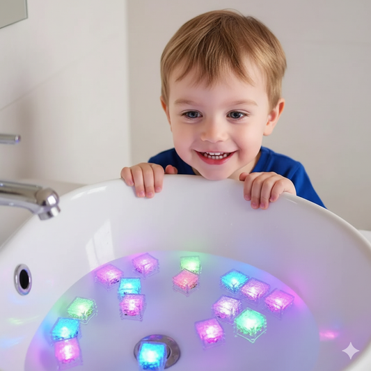 Light-up bath cubes toy for children Set of 6