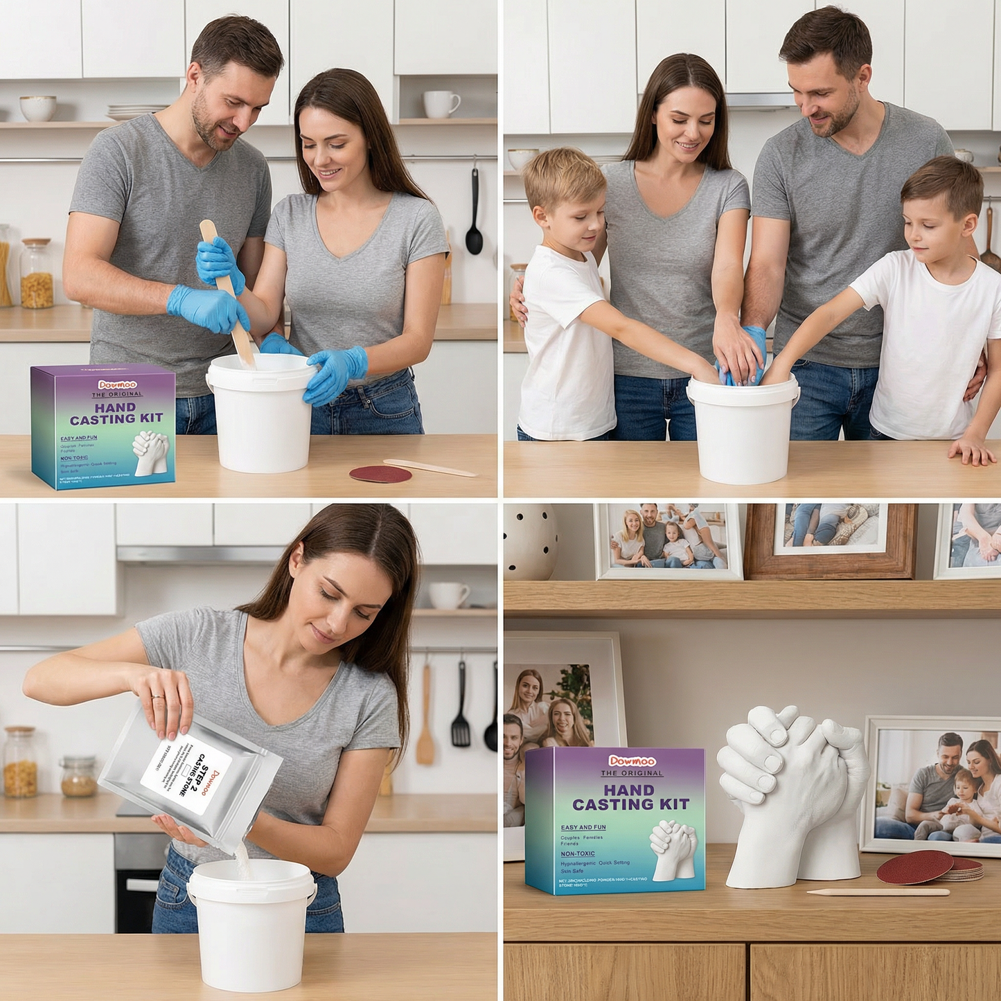 3D Hand Casting Kit for Families & Couples – Family Keepsake Set