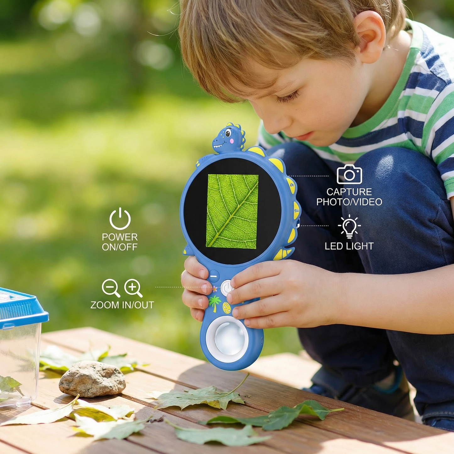 Kids Digital Video Microscope with Screen – Portable Science Explorer for Little Investigators