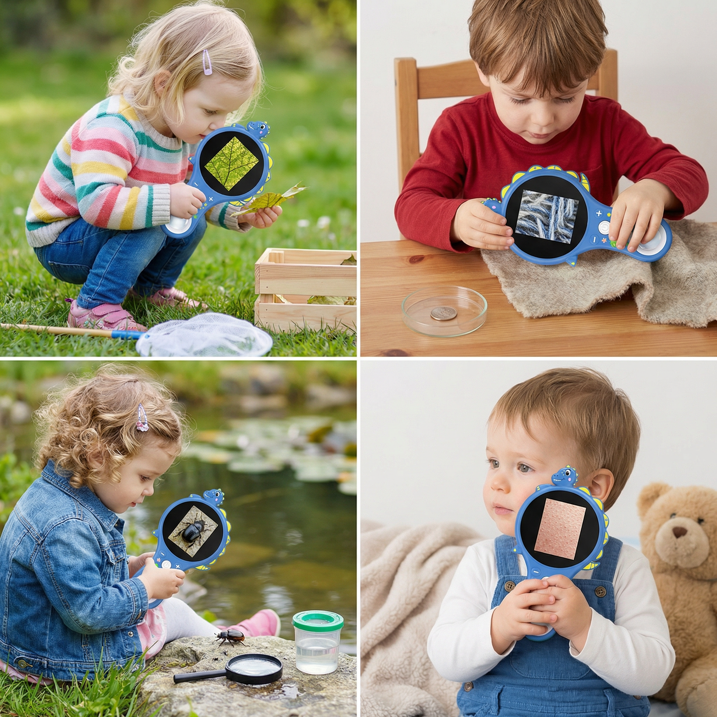 Kids Digital Video Microscope with Screen – Portable Science Explorer for Little Investigators