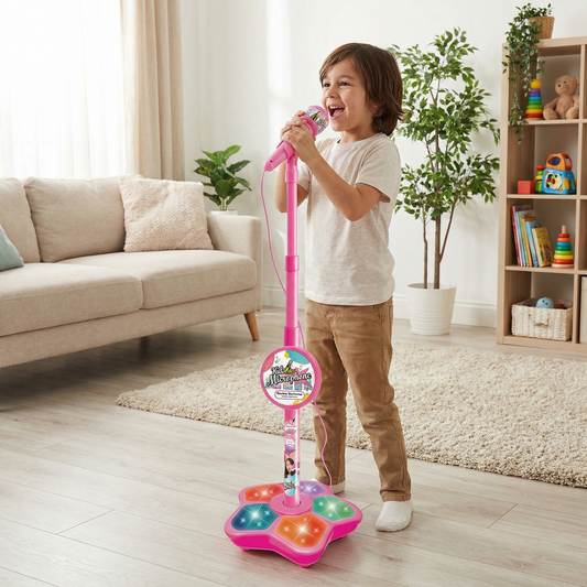 Kids Karaoke Machine with Microphone Stand – Singing Fun Set