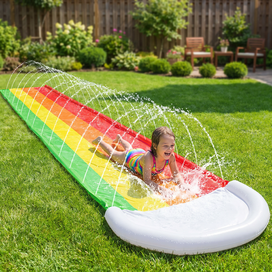 Rainbow Water Slide – Inflatable Outdoor Slide for Kids & Family
