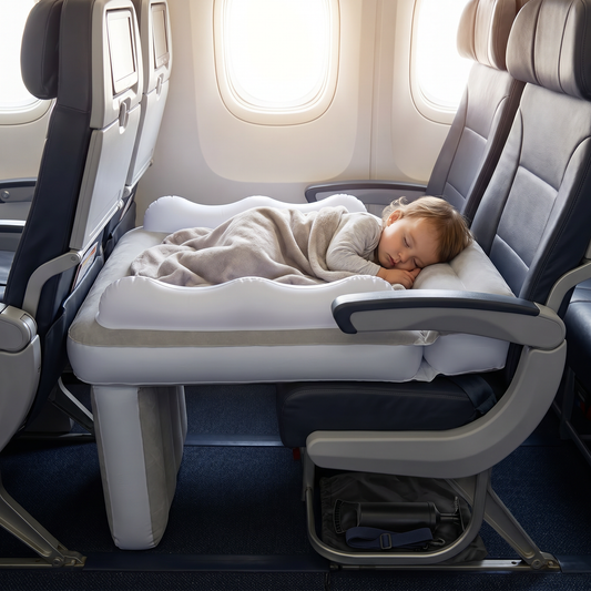 Inflatable Toddler Travel Bed with Seat Extender for Plane and Car