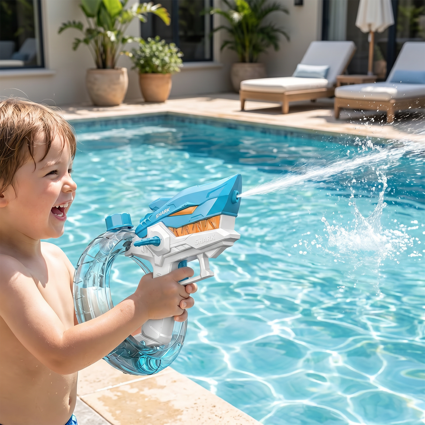 Electric Shark Water Gun for Kids – Fully Automatic Water Blaster for Hot Summer Fun