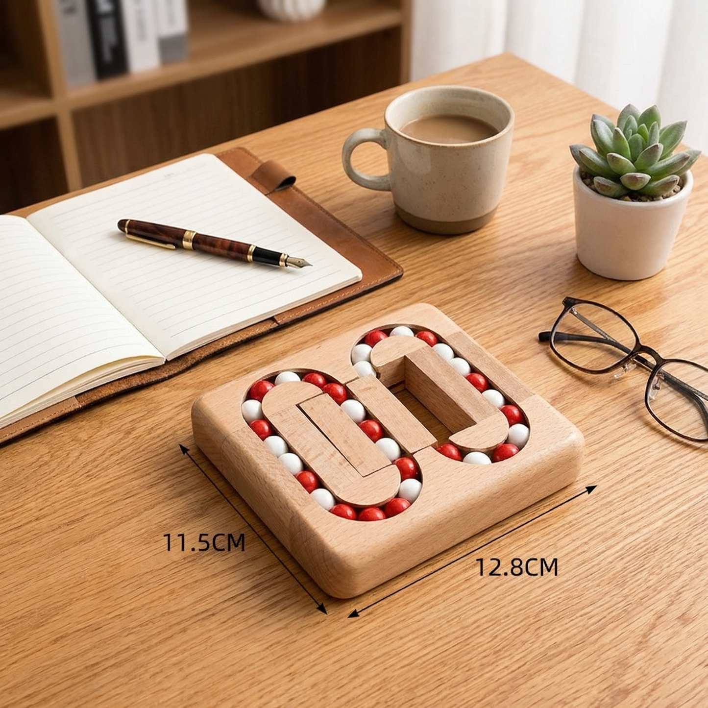 Handmade Wooden Rotating Bean Toy – Educational Thinking & Focus Game