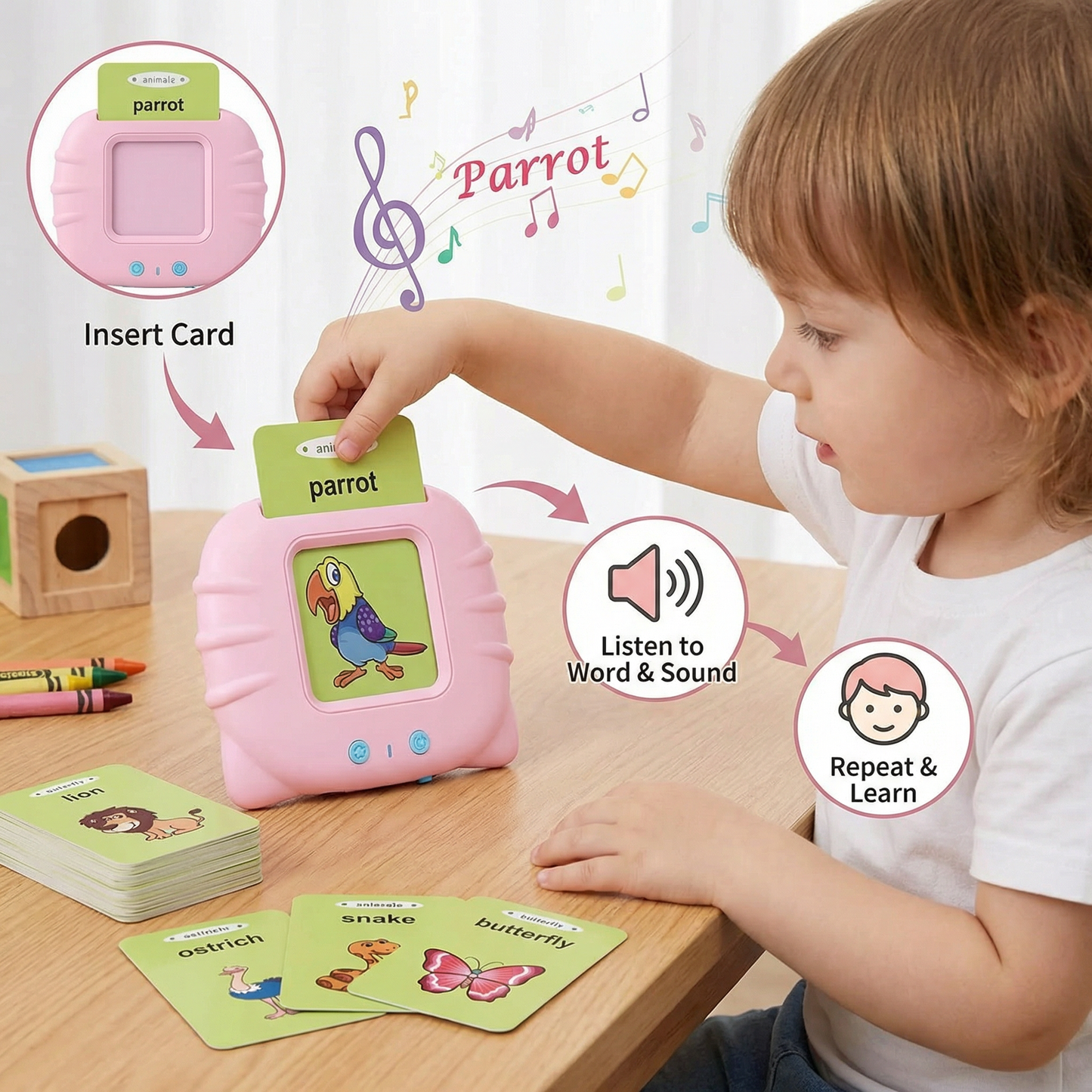 Talking English Flash Cards – Interactive Learning Game for Kids
