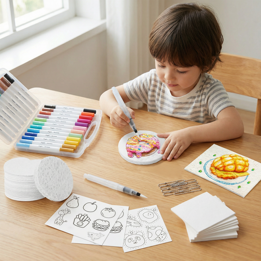Creative Sponge Painting Art Set for Kids – DIY Bubble Effect Craft Kit