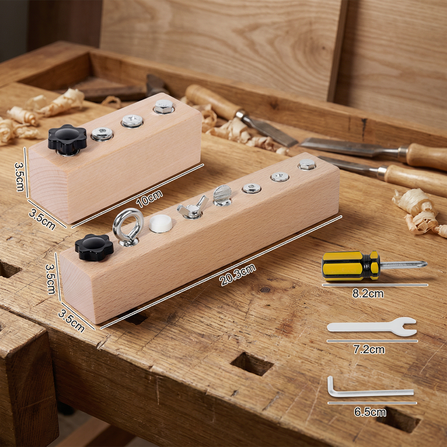 Montessori Wooden Screw & Nut Toy – Fine Motor Skills & Focus Training for Kids