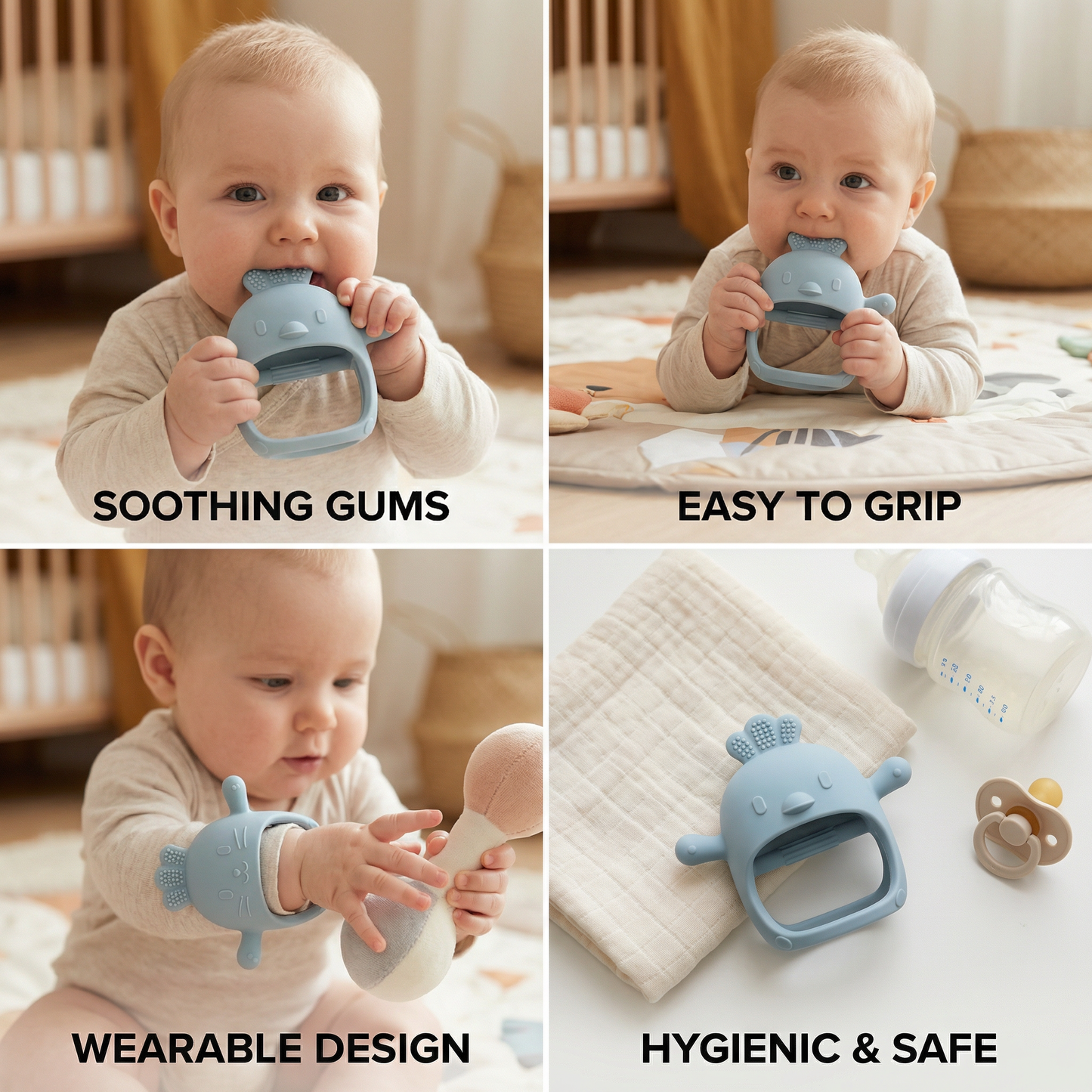 Baby Chick Silicone Teether – Gentle Food-Grade Soothing Toy