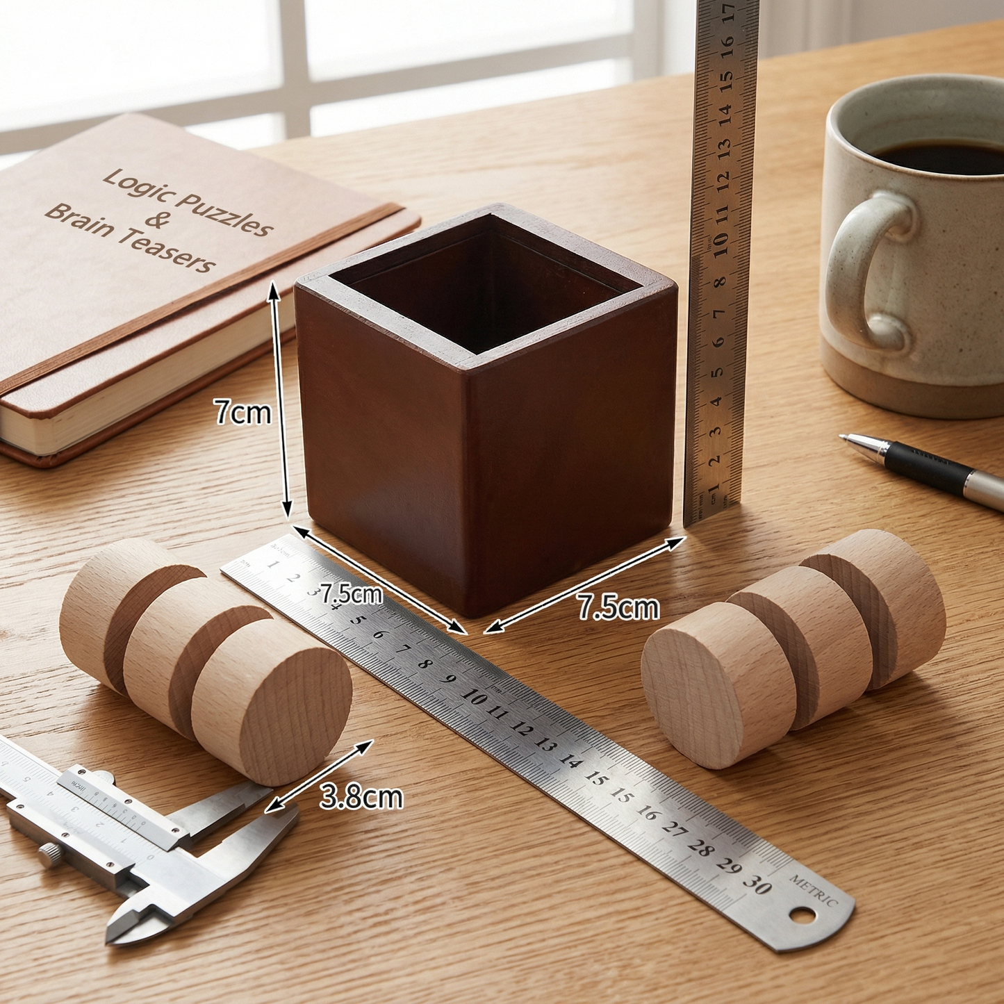 3D Wooden Logic Puzzle & Shape Challenge
