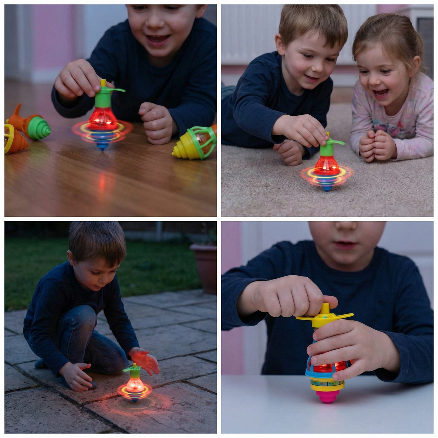 Glow LED Spinning Top – Fun Light-Up Toy for Kids