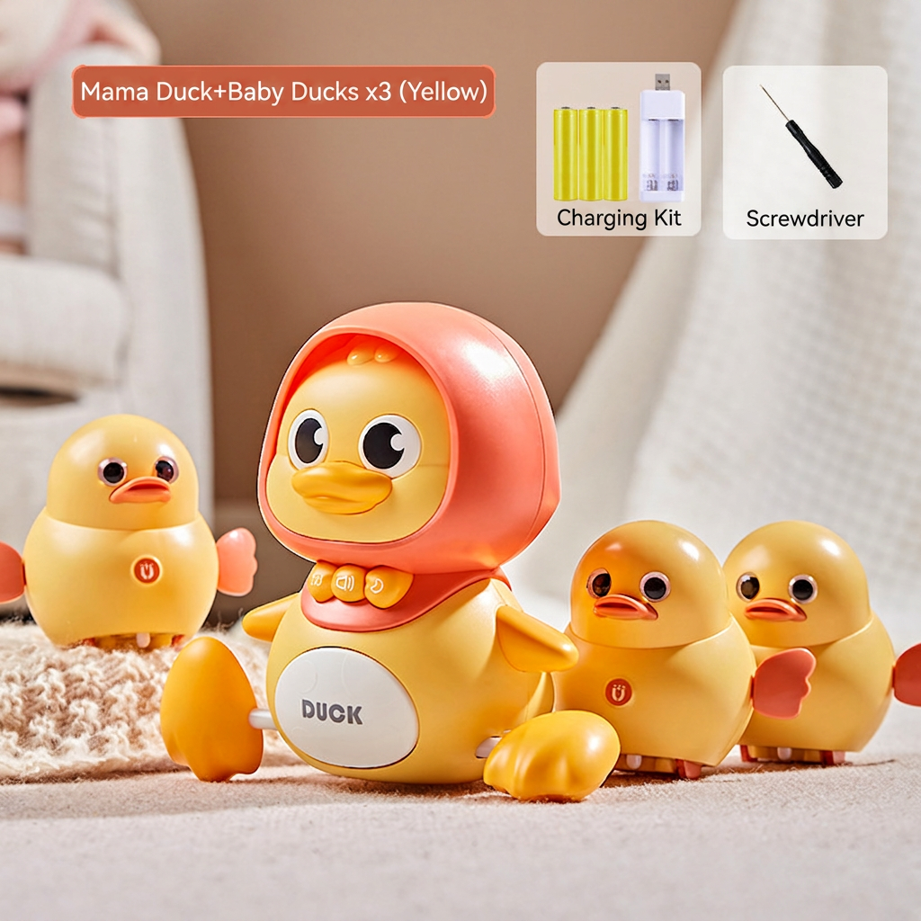Musical Duck Family Crawling & Learning Toy for Babies