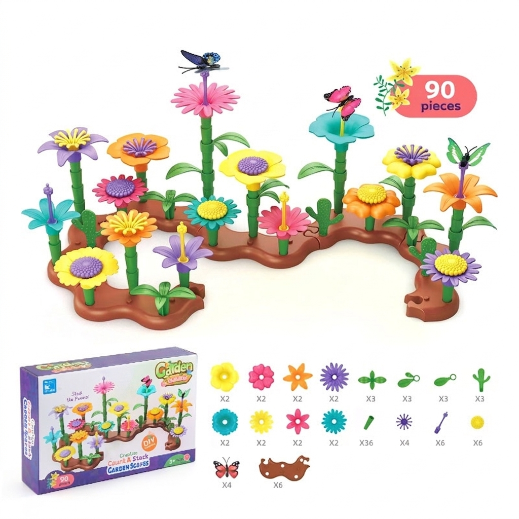 Flower Garden Building Toy for Kids – Creative Planting & Learning Playset for Little Gardeners