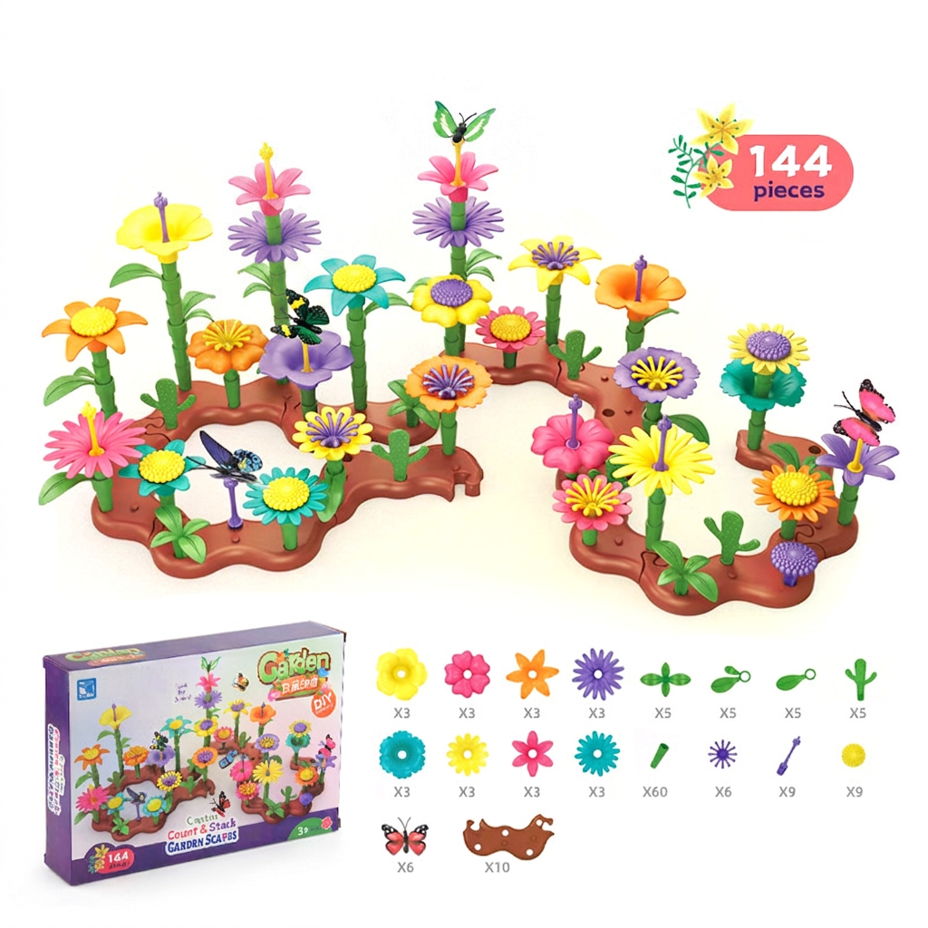 Flower Garden Building Toy for Kids – Creative Planting & Learning Playset for Little Gardeners